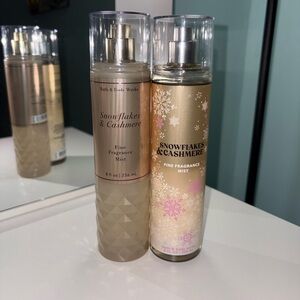 2 Bath and Body Works Snowflakes & Cashmere Sprays